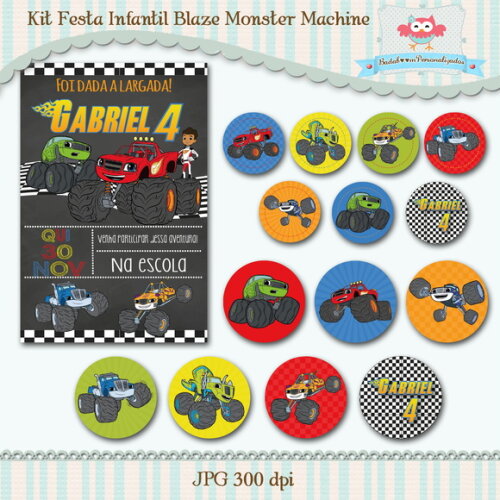 Kit Festa Infantil Blaze Monster Machine - C.98