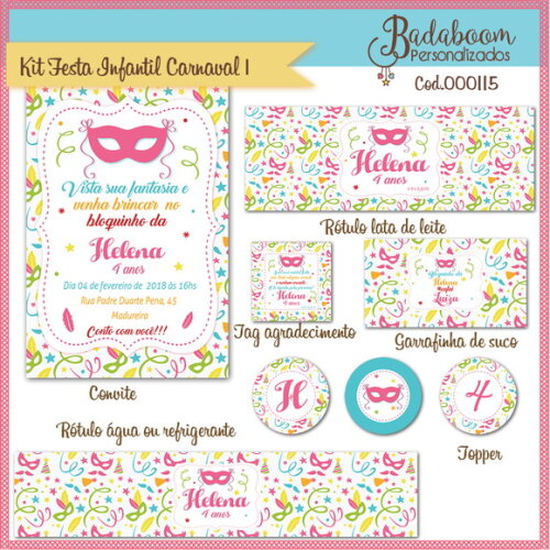 Kit Festa Infantil Carnaval