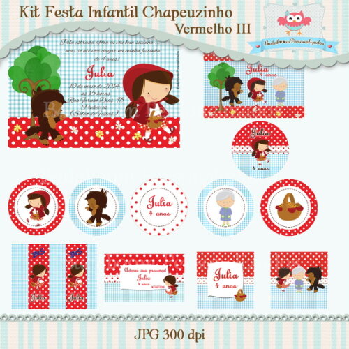 Kit Festa Infantil Chapeuzinho Vermelho - C.50