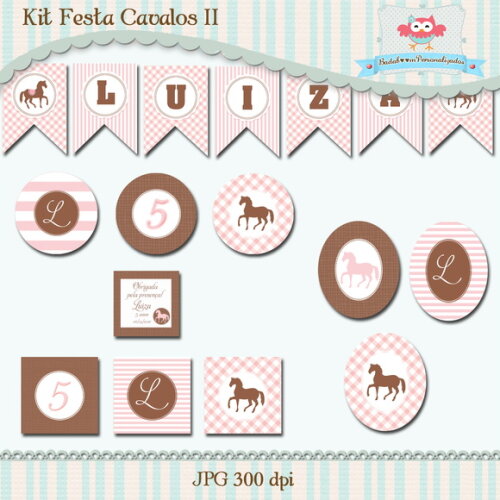 Kit Festa Infantil Cavalos