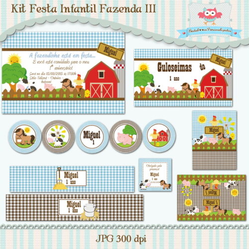 Kit Festa Infantil Fazendinha - C.62