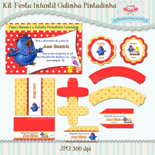 Kit Festa Infantil Galinha Pintadinha