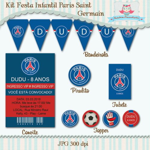 Kit Festa Infantil Futebol PSG - C.153