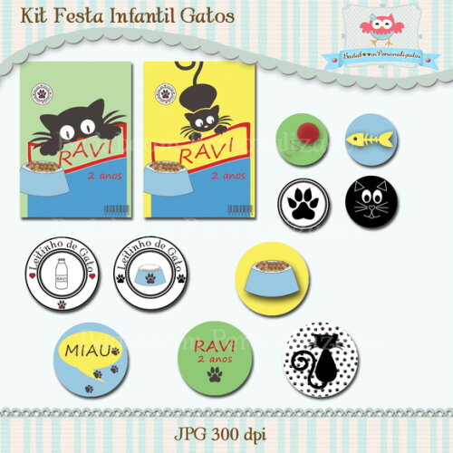 Kit Festa Infantil Gatos - C.724