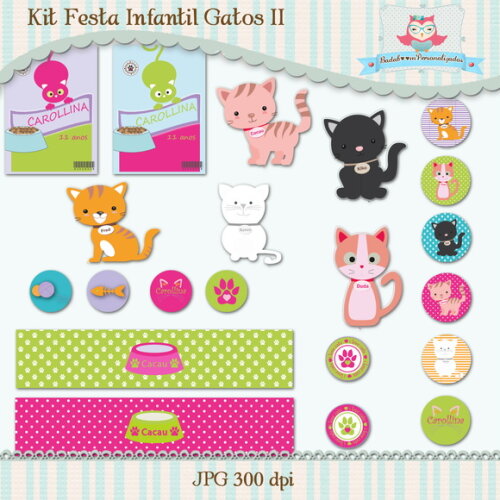 Kit Festa Infantil Gatos II