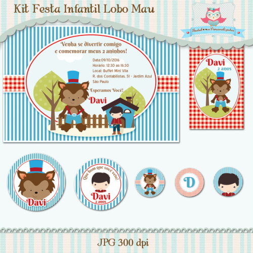 Kit Festa Infantil Lobo Mau