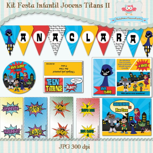 Kit Festa Infantil Jovens Titans II