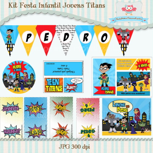 Kit Festa Infantil Jovens Titans - C.28