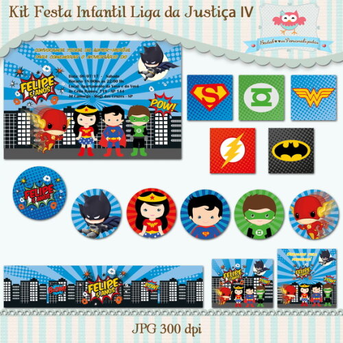 Kit Festa Infantil Liga da Justiça IV