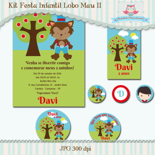 Kit Festa Infantil Lobo Mau - C.331