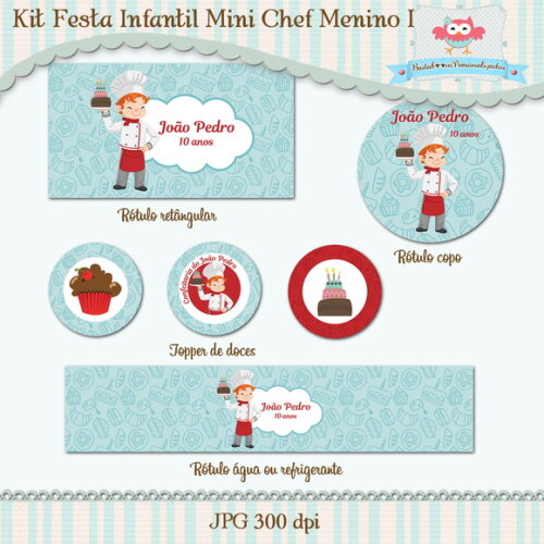 Kit Festa Infantil Mini Chef Menino I