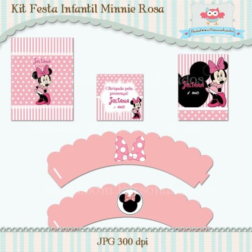 Kit Festa Infantil Minnie Rosa - C.691