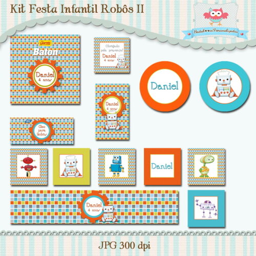 Kit Festa Infantil Robôs II