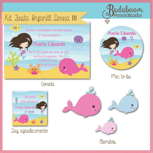 Kit Festa Infantil Sereia III