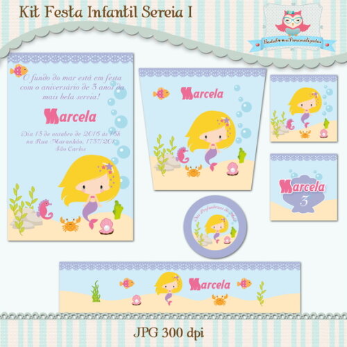 Kit Festa Infantil Sereia I