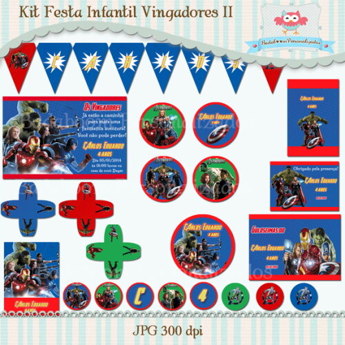Kit Festa Infantil Vingadores II