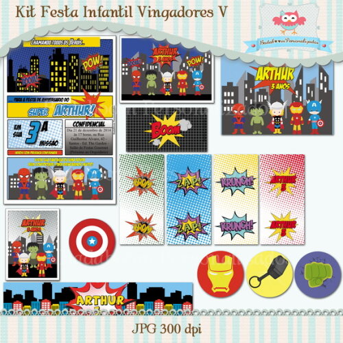 Kit Festa Infantil Vingadores - C.663
