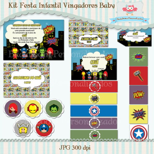 Kit Festa Infantil Vingadores Baby - C.638
