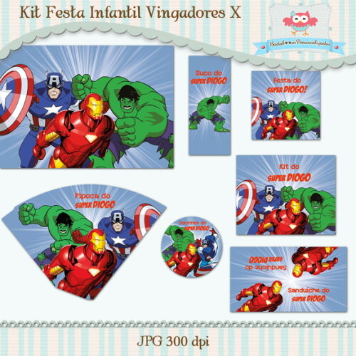 Kit Festa Infantil Vingadores X
