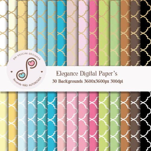 Kit Papéis Digitais Elegance