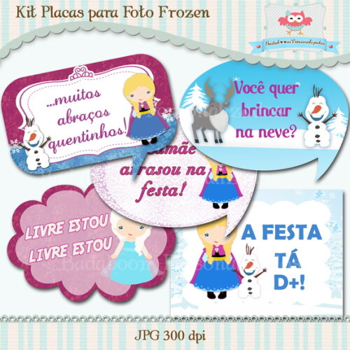 Kit Placas para Foto Frozen