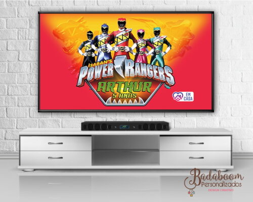 Painel Digital Para Tv Power Rangers Dino Charge