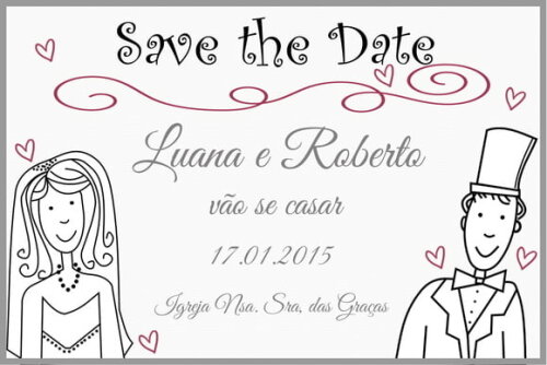 Save the Date Noivos (arte)