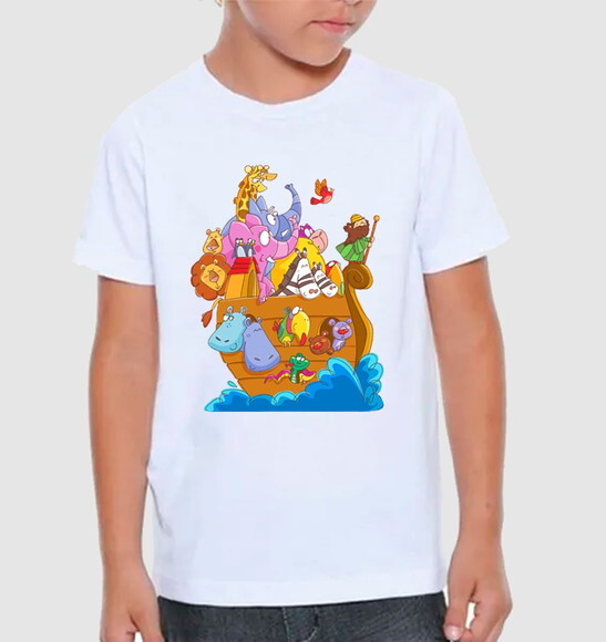 Blusa Evangelica para Criança Tema Arca de Noe