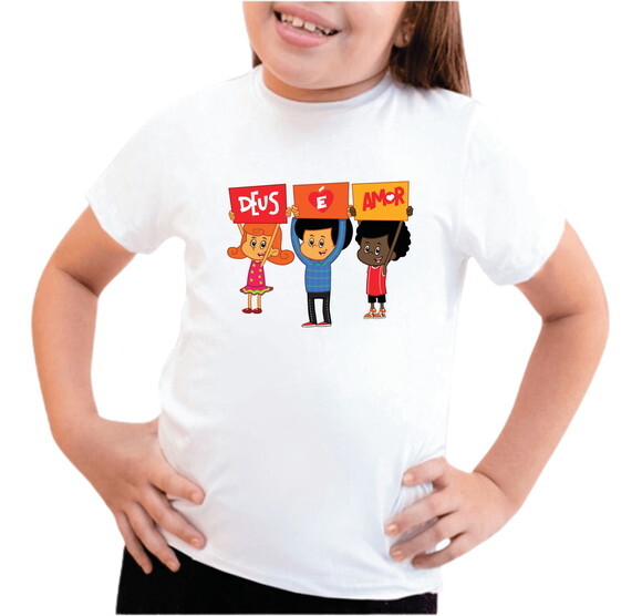 Blusa Infantil Evangelica Deus É Amor