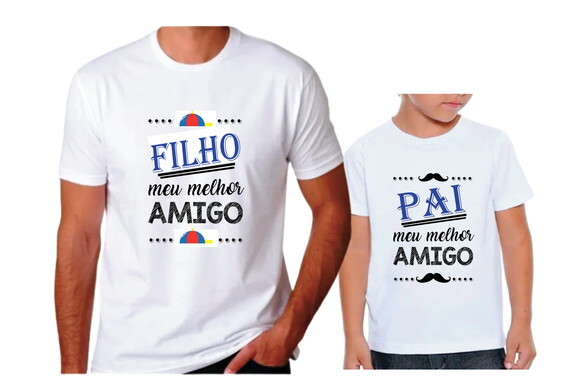 Camisa Dia dos Pais Melhor Amigo Pai e Filho