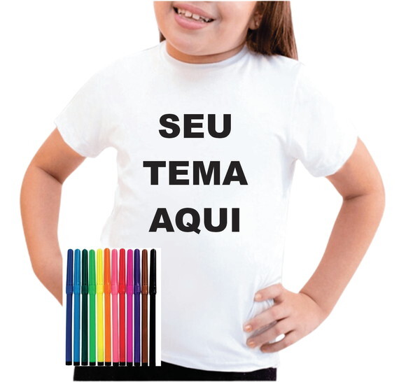 Camisa Camiseta Roupa para Colorir com o Seu Tema