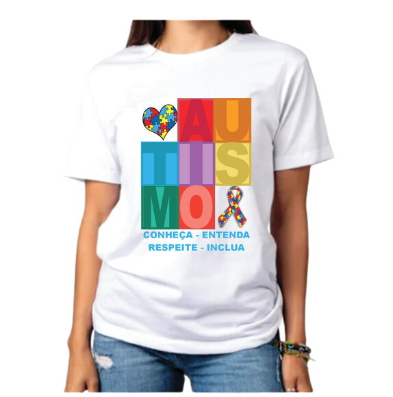 Camiseta Autismo Conheça Entenda Respeite Inclua