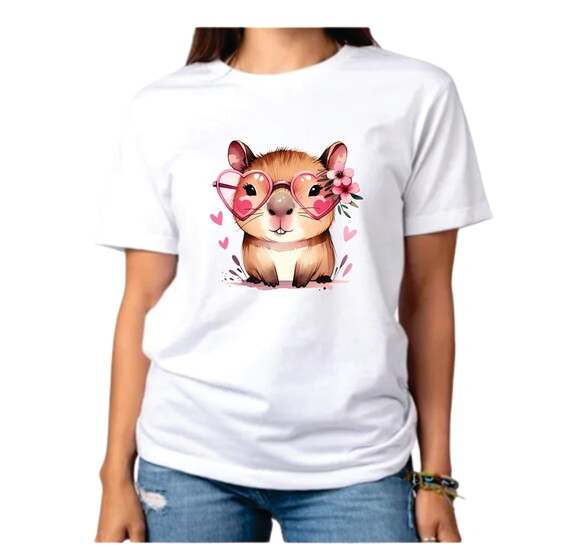 Camiseta Capivara Fofa Adulto ou Infantil