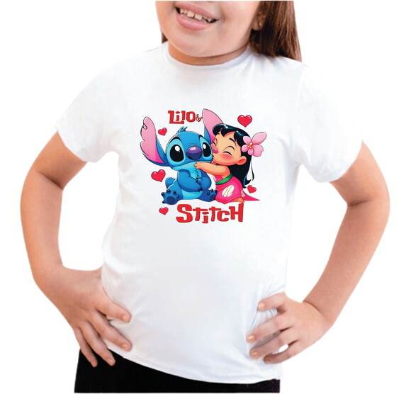 Camiseta do Stitch Colocamos Nome Estampa Sublimada