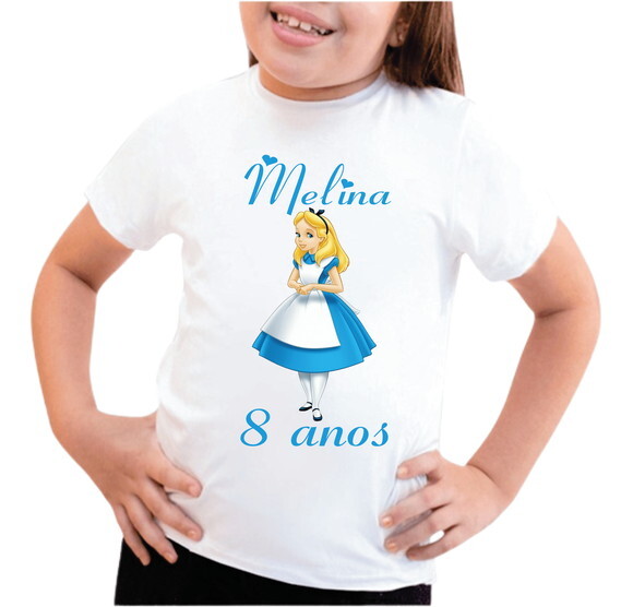 Camiseta Infantil Alice no País das Maravilhas