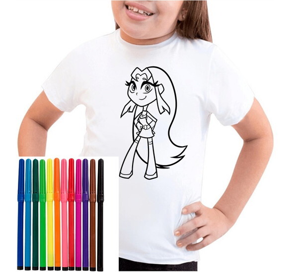 Camiseta Infantil para Colorir Stelar