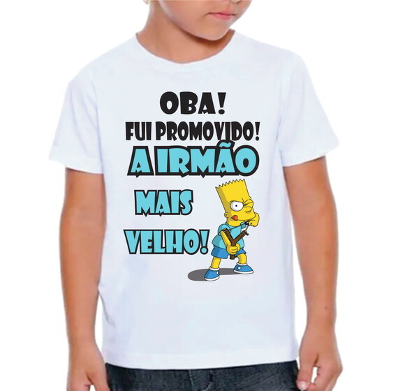 Camiseta os Simpsons Promovido a Irmão Mais Velho