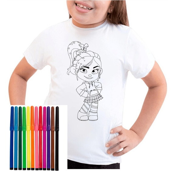 Camiseta para Colorir Brindes e Diversão