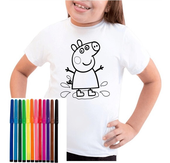 Camiseta para Colorir Infantil Aniversário