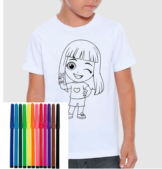Camiseta para Colorir Gi
