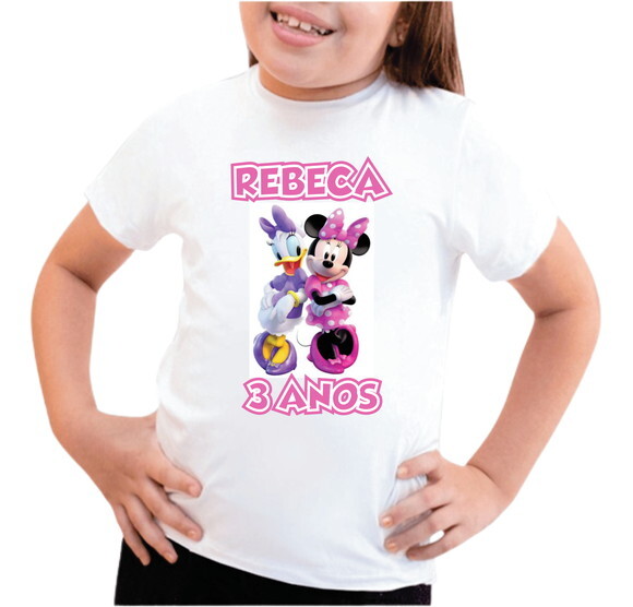 Camiseta Personalizada Infantil Minnie e Margarida