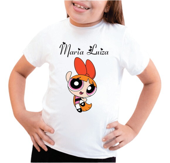 Camiseta Personalizada Meninas Super Poderosas para Criança