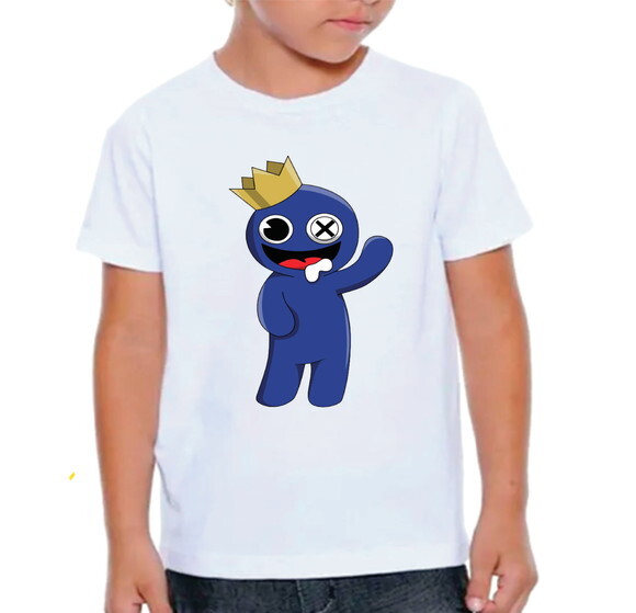 Camiseta Rainbow Friends Azul Babão