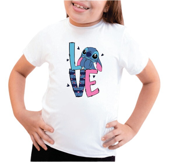 Camiseta Stitch Personalizada Adulto e Infantil