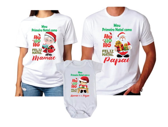 Kit 3 Peças Meu Primeiro Natal Menino