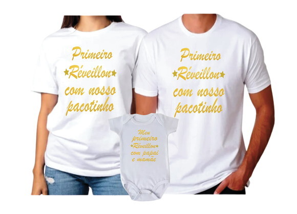 Kit 3 Peças Nosso Primeiro Reveillon com Nosso Pacotinho