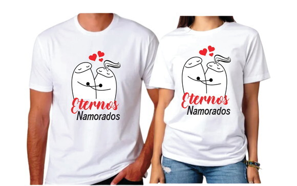 Kit Camisetas Casal Flork Eternos Namorados