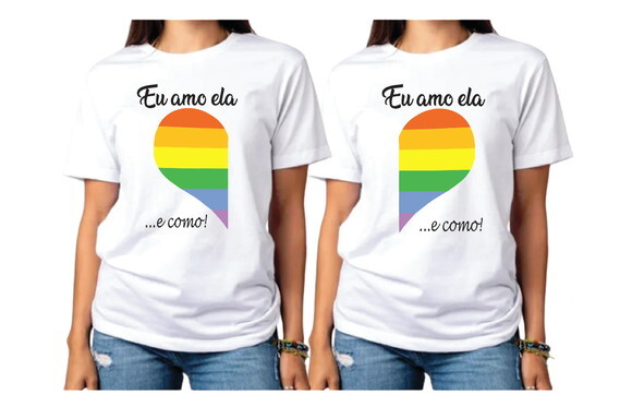 Kit Camisetas Lgbt Casal Feminino