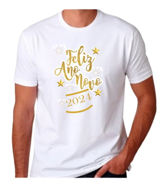 11 Camiseta Unissex Personalizada Feliz Ano Novo