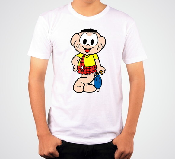 2 Camiseta Personalizada Cascao Turma da Monica